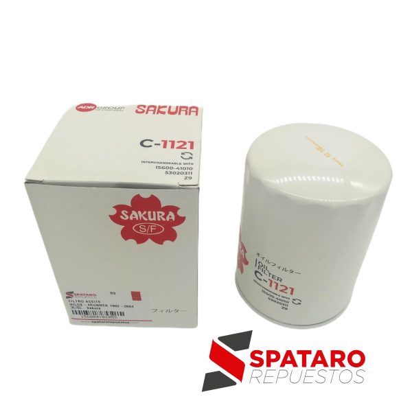 FILTRO DE ACEITE HILUX-4RUNNER 1992-2004 2.8-3L/3.0-5L SAKURA - Imagen 1