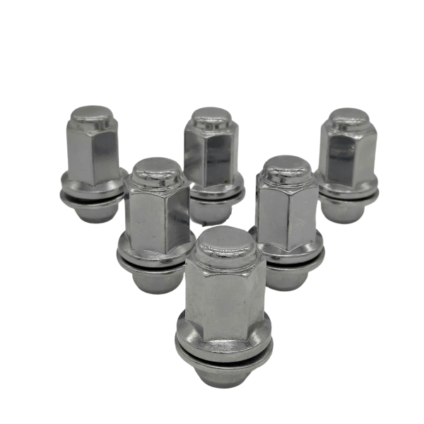 JUEGO X 6 TUERCAS DE RUEDA PARA LLANTA DE ALEACION  HILUX-SW4 1992-2020 - Imagen 1