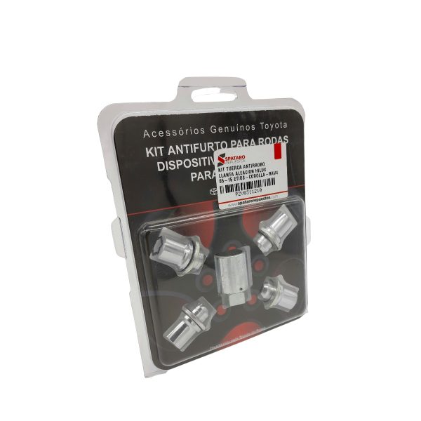 KIT TUERCA ANTIRROBO LLANTA ALEACION HILUX 05-15 ETIOS-COROLLA-RAV4 - Imagen 1