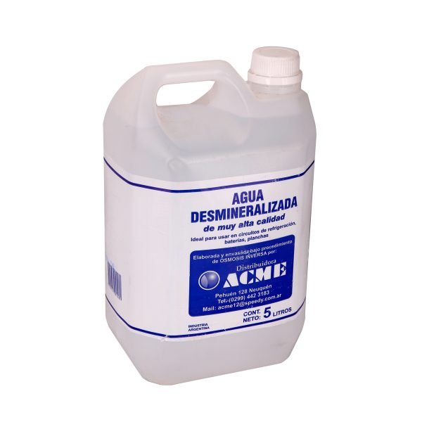 AGUA DESTILADA X 5 LITROS - Imagen 1
