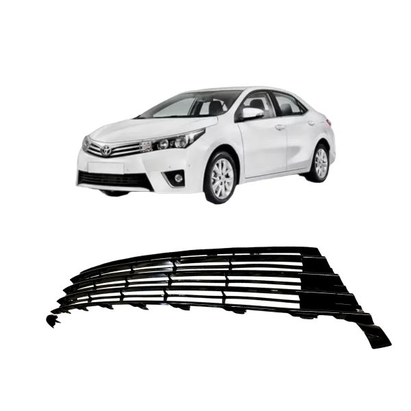 1_638418008017851527 REJILLA DE PARAGOLPE COROLLA 2017-2019 SEG NEGRA BRILLOSA Alternativa - Imagen 1