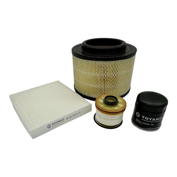 1_638508421893767699 KIT FILTROS HILUX-SW4 2005-2015 AIRE ACEITE COMB. ANTIPOLEN COMUN TOYAKO - Imagen 1