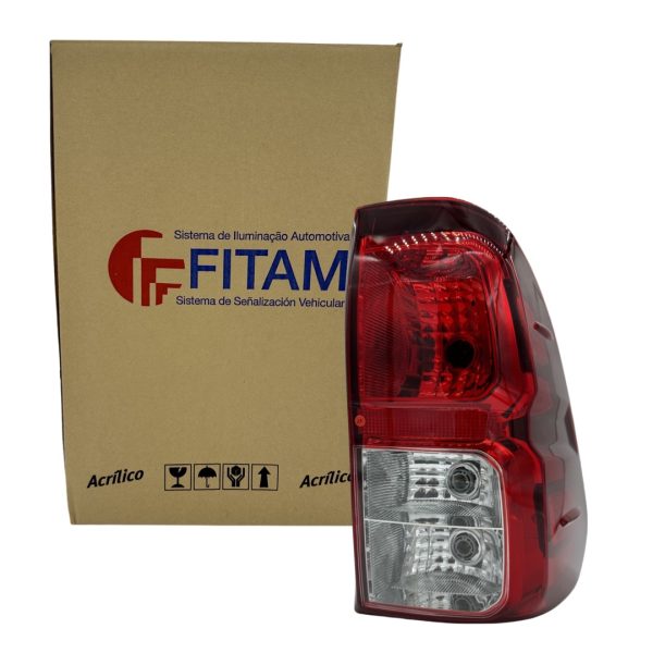 FARO TRASERO HILUX 2016-2024 DERECHO CON PORTALAMPARAS DX-SR FITAM - Imagen 1