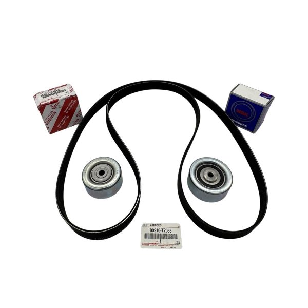 1_638672828296041206 KIT CORREA MULTIVIA Original + POLEAS AUXILIAR HILUX 2016-2024 - Imagen 1