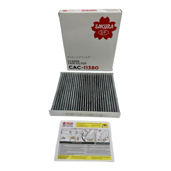FILTRO HABITACULO/ANTIPOLEN  HILUX-SW4 2016-2024 /V6 1GRFE/HIACE *CARBON ACTIVO*SAKURA - Imagen 1