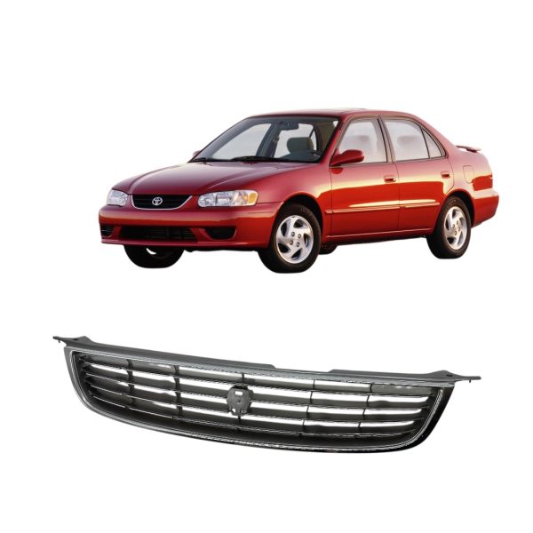 1_638849895406844241 PARRILLA DE FRENTE TOYOTA COROLLA 1999-2001 BASTON HORIZONTAL - Imagen 1