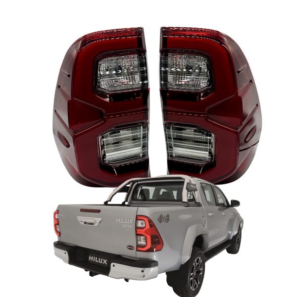 JUEGO DE FAROS TRASEROS LED HILUX 2020-2025 TAIWÃN - Imagen 1
