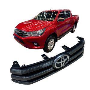 PARRILLA DE FRENTE HILUX SR 2016-2018 *GRIS BRILLOSA* COMPLETA