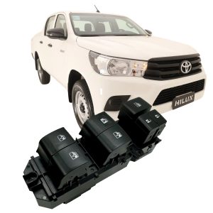 CONJUNTO TECLA LEVANTA CRISTAL HILUX 2016-2026 *VER CON CHASIS* 18 PINES SPT