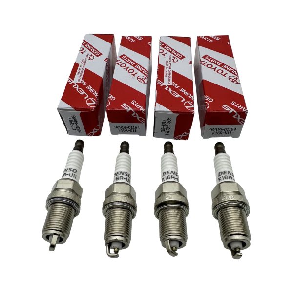 JUEGO X 4 BUJIAS COROLLA-CORONA 1992-2011 HILUX 2.7 NAFTA  K16R-U11 Original - Imagen 1