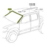 BURLETE PARABRISA  HILUX-SW4 2005-2015 VIGO EXTERIOR SUPERIOR - Imagen 2