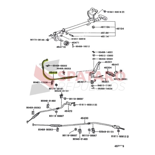 CABLE DE FRENO DELANTERO HILUX 1992-2001 2.8-3L 4x2 Taiwan - Imagen 2