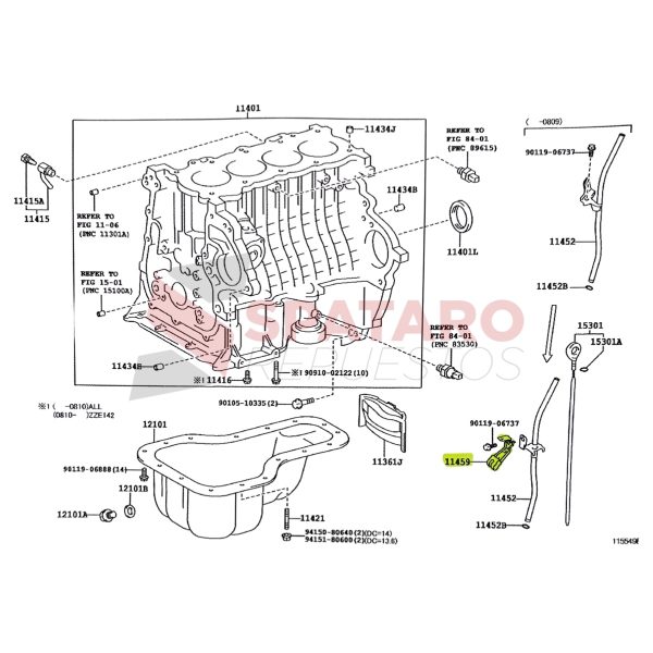 **LIQUIDACION** **SOPORTE** DE GUIA DE VARILLA ACEITE COROLLA NAFTA 2008-2011 - Imagen 2