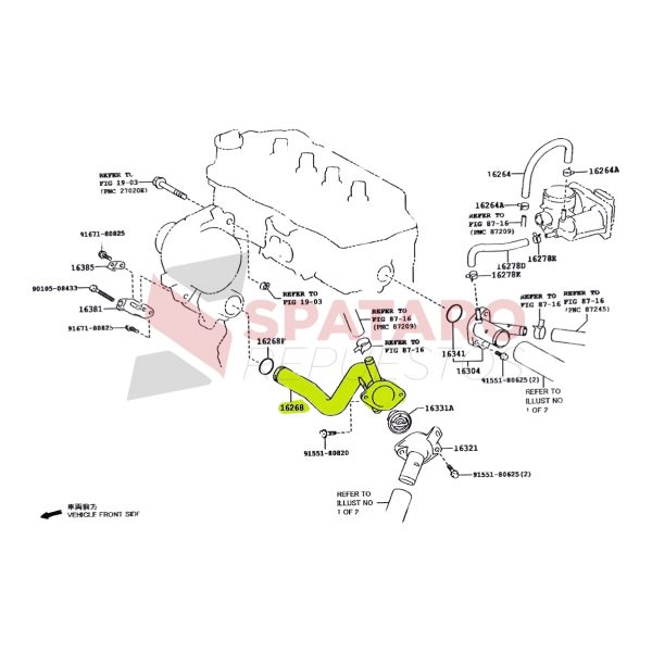 CAÑO DE BOMBA DE AGUA TOYOTA ETIOS 2013-2016 ORIGINAL - Imagen 2