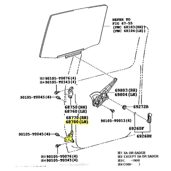 BISAGRA DE PUERTA TRASERA IZQUIERDA HILUX 2005-2015 INFERIOR - Imagen 2