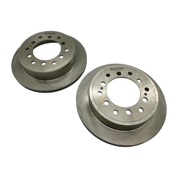 JUEGO DE DISCO DE FRENO TRASEROS SW4 2016-2025/ HILUX 2024-2025/ PRADO 2009-2015 TOYAKO - Imagen 2