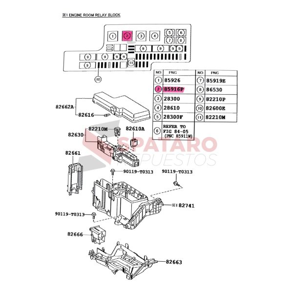 RELAY DE ARRANQUE HILUX-SW4 2005-2023 **VA FUSIBLERA INTERIOR** VIGO-REVO ORIGINAL - Imagen 3