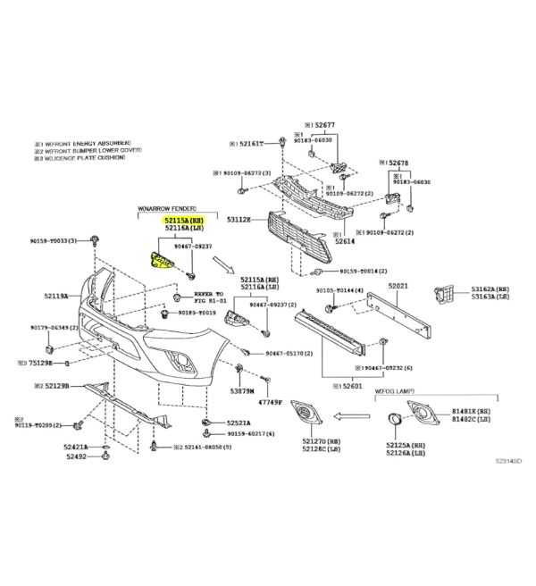SOPORTE PARAGOLPE DELANTERO HILUX 2016-2021 SR-SRV-SRX DERECHO REVO Original - Imagen 3