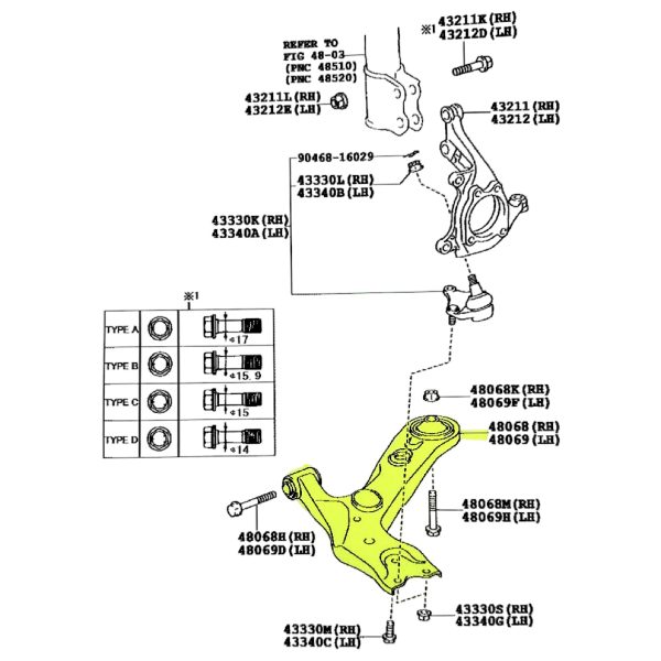 PARRILLA DE SUSPENSION  RAV4 2005-2021 DERECHA *CON BUJES * Taiwan - Imagen 3
