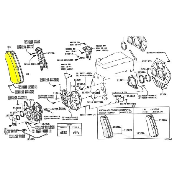 TAPA PLASTICA DE DISTRIBUCION HILUX-SW4 2005-2015 MOTOR 1KD-2KD TAIWAN - Imagen 3