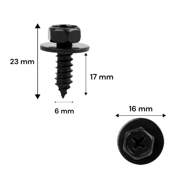 TORNILLO NEGRO CABEZA PHILIPS -HEXAGONAL ORIGINAL - Imagen 3