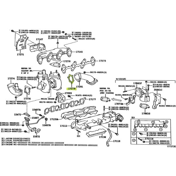 JUNTA TURBO/MOTOR HILUX 2005-2015 3.0 1KD - Imagen 3