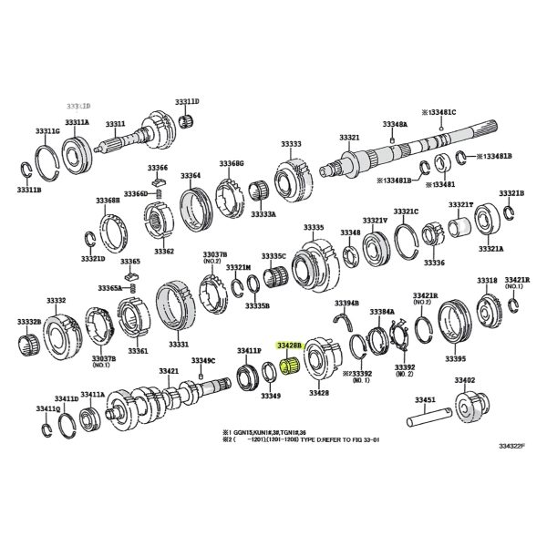TORRINGTON DE 5TA HILUX-SW4 2005-2015 MOTOR 1KD/2KD VIGO SPT - Imagen 3