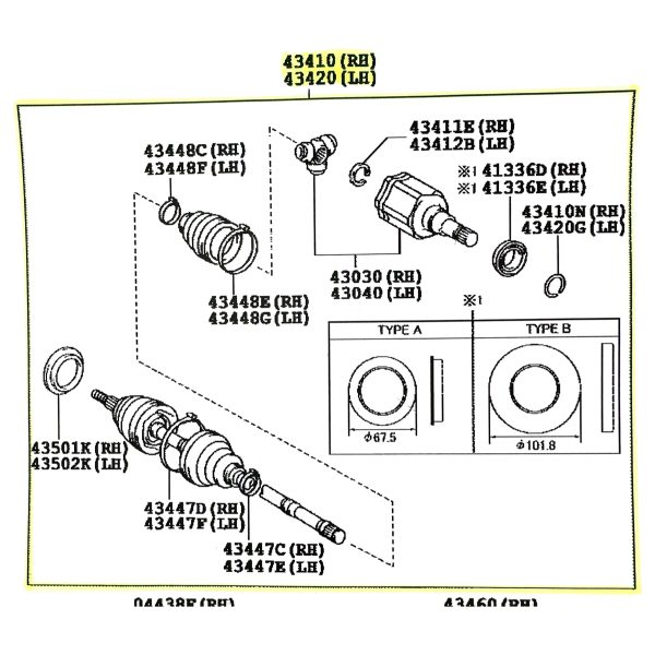 SEMIEJE HILUX-SW4 2005-2015 GSP - Imagen 3
