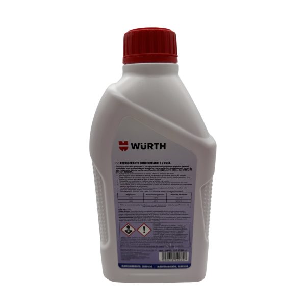 LIQUIDO REFRIGERANTE ROJO PURO X 1 LITRO WURTH - Imagen 3