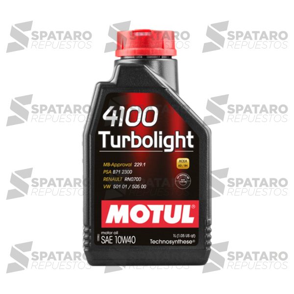 ACEITE DE MOTOR MOTUL 4100 10W40 SEMISINTETICO  X 1LT - Imagen 2
