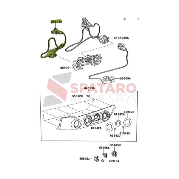 CABLE CONTROL AIRE-CALEFACCION HILUX 2016-2023 IZQUIEDO REVO - Imagen 4