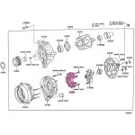 PLAQUETA DE ALTERNADOR HILUX-SW4 2005-2015 VIGO 1KD-2KD TIPO BOSCH NOSSO - Imagen 4