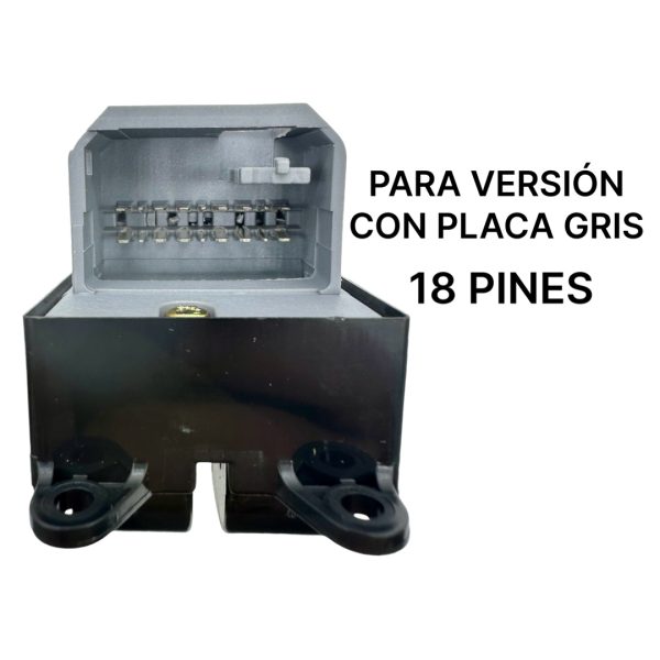 CONJUNTO TECLA LEVANTA CRISTAL HILUX 2005-2015/ SW4 2005-2015  DEL IZQ *PLACA GRIS*  18 PINES SPT - Imagen 4