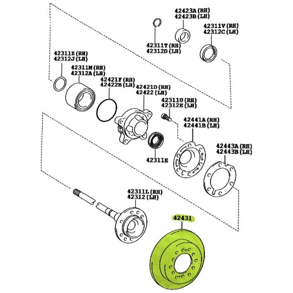 JUEGO DE DISCO DE FRENO TRASEROS SW4 2016-2025/ HILUX 2024-2025/ PRADO 2009-2015 TOYAKO - Imagen 4