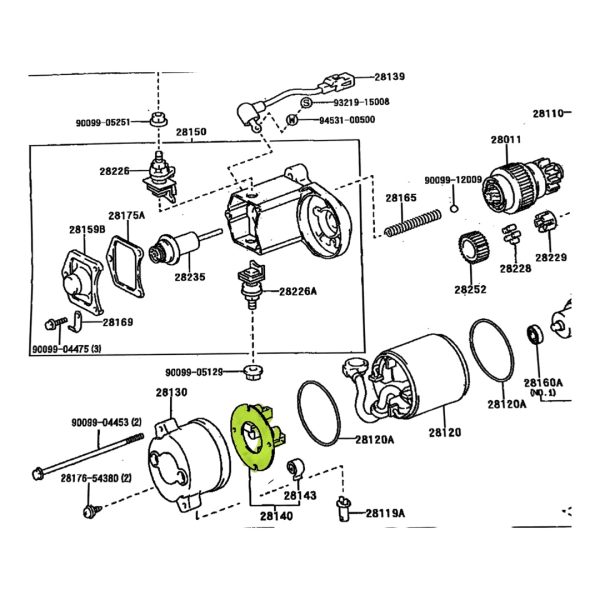PORTA CARBON ARRANQUE HILUX 1992-2001 2.8 3L SPT - Imagen 4