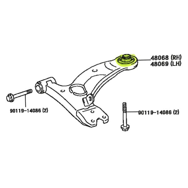BUJE DE PARRILLA DEL RAV4  2001-2005 *GRANDE* TOYAKO - Imagen 4