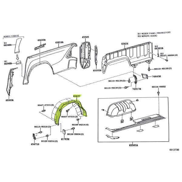 GUARDAPLAST TRASERO HILUX 2016-2023 *DX* DERECHO Taiwan - Imagen 4