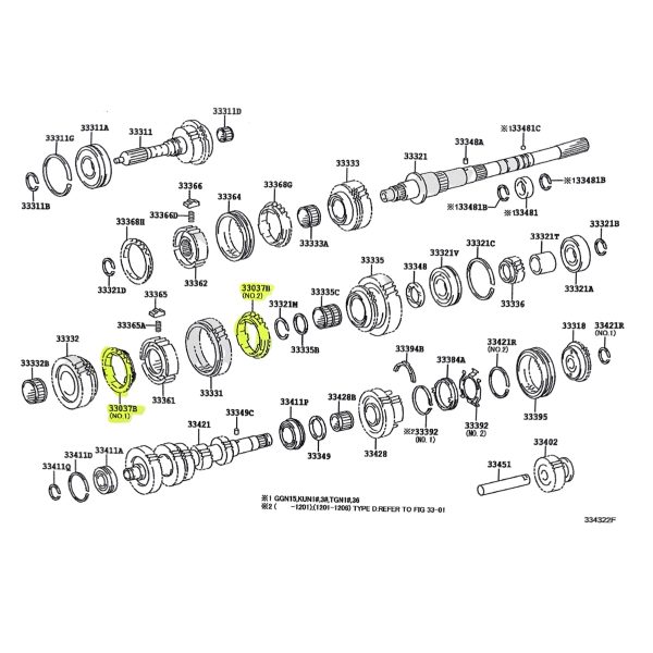 ANILLO SINCRONIZADO 2DA  HILUX-SW4 2005-2015 MOTOR 2.5-3.0 1KD-2KD-1KZT TAIWAN - Imagen 4