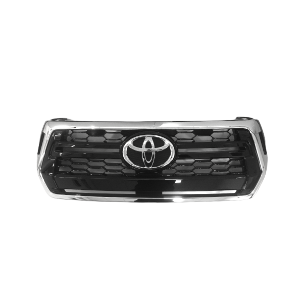 PARRILLA DE FRENTE HILUX 2018-2020 CROMADA COMPLETA CON LOGO Original - Imagen 1