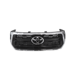 PARRILLA DE FRENTE HILUX 2018-2020 CROMADA COMPLETA CON LOGO Original - Imagen 3