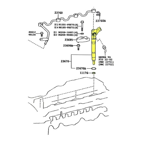 INYECTOR TOYOTA HILUX 2016-2025 MOTOR 2GD 2.4 CABEZA 71 REVO DENSO - Imagen 5