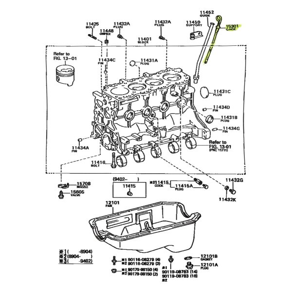 VARILLA NIVEL DE ACEITE MOTOR HILUX 1994-2001 2.8 3L SPT - Imagen 5