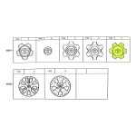 JUEGO X 4 TAZA DE RUEDA HILUX SRX 2016-2019 / SW4 2016-2020 PARA LLANTA ALEACION SPT - Imagen 5