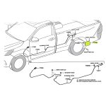TAPA DE TANQUE DE COMBUSTIBLE DE CHAPA HILUX 2016-2022 *CABINA SIMPLE* REVO - Imagen 5