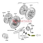 PIVOTE DE HORQUILLA DE EMBRAGUE TOYOTA HILUX-SW4 2005-2015 1KD/2KD - Imagen 2