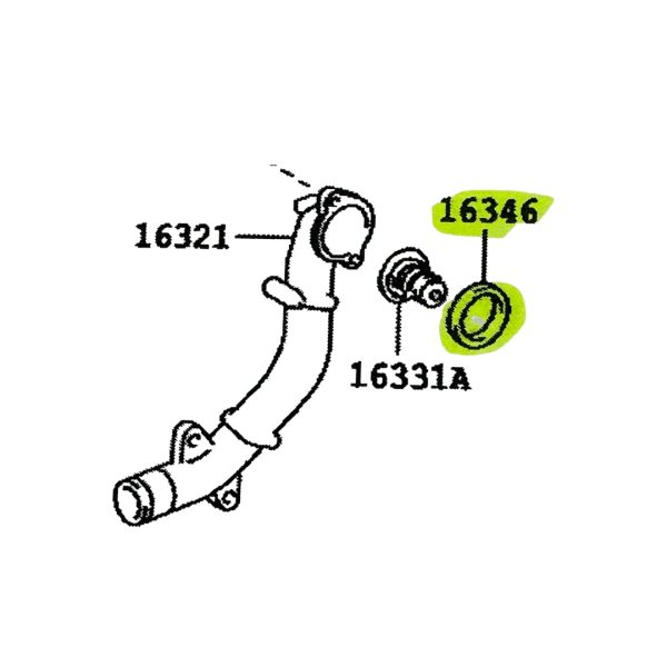 JUNTA TERMOSTATO HILUX-SW4 2005-2015  1KD/2KD SW4 1KZ Taiwan - Imagen 2