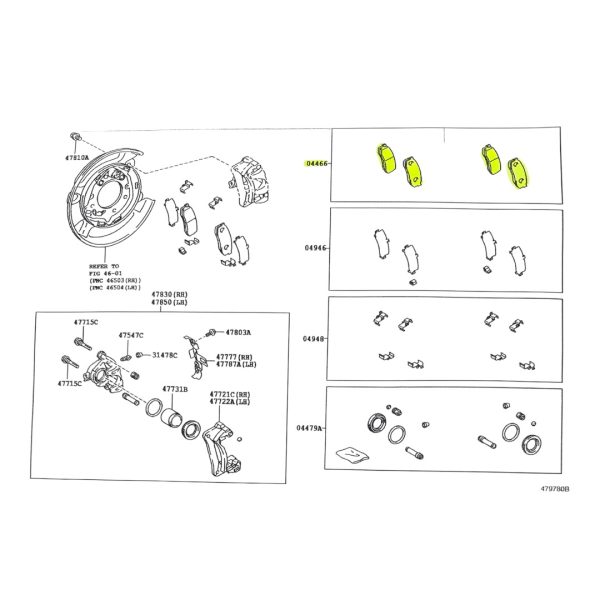 JUEGO DE PASTILLA FRENO TRASERAS SW4 2016-2026 /Prado HI-Q - Imagen 3