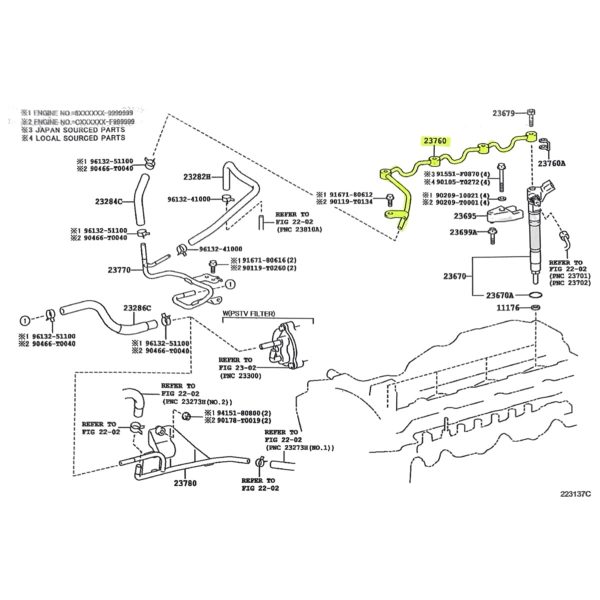 CAÑO DE *RETORNO* INYECTORES HILUX-SW4 2016-2026 2GD-1GD REVO SPT - Imagen 4