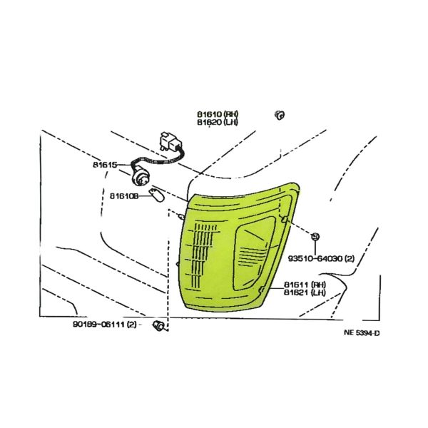 FARO POSICION HILUX 1994-2001 3L 4X4 MARCO CROMADO DERECHO Taiwan - Imagen 4