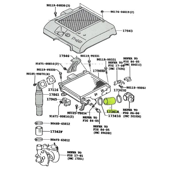 MANGUERA TURBO VA DE VENTURI A ADMISION HILUX-SW4 2005-2015  2.5-3.0 1KD/2KD SPT - Imagen 5